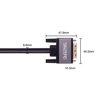 کابل DVI-D حرفه ای دو کانال برند SINZERO