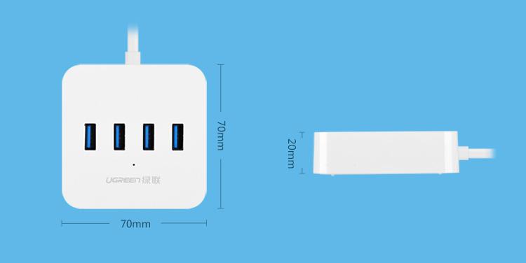 تبدیل هاب 4 پورت USB 3.1 به USB 3.0 مارک UGREEN مدل 30316