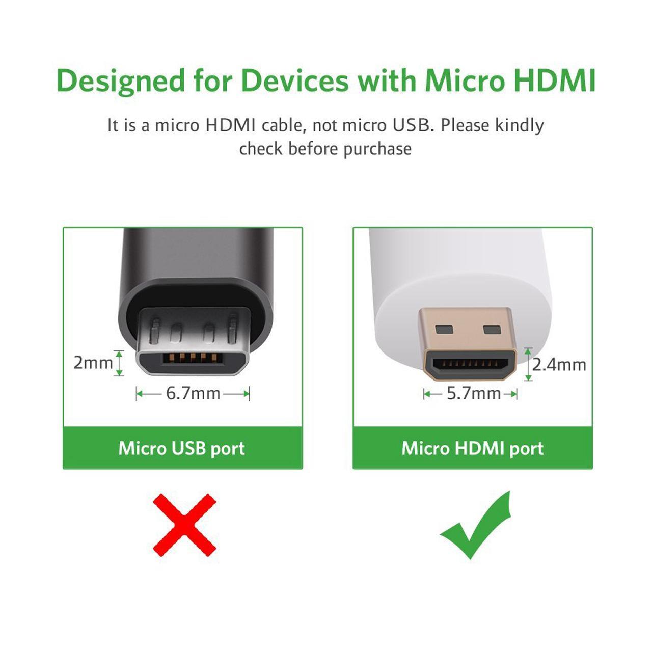 مبدل Micro HDMI به VGA و HDMI برند UGREEN مدل 30355