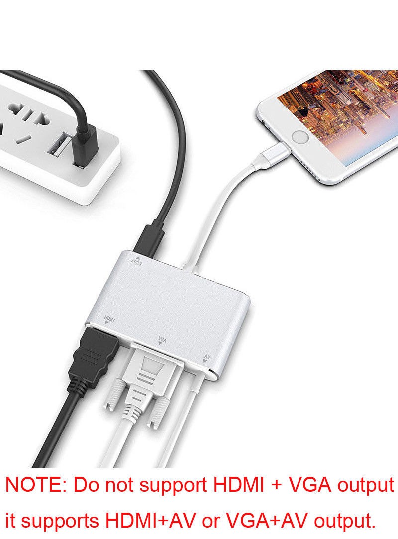 تبدیل LIGHTNING به HDMI و VGA برند ONTEN مدل ONT-7585C