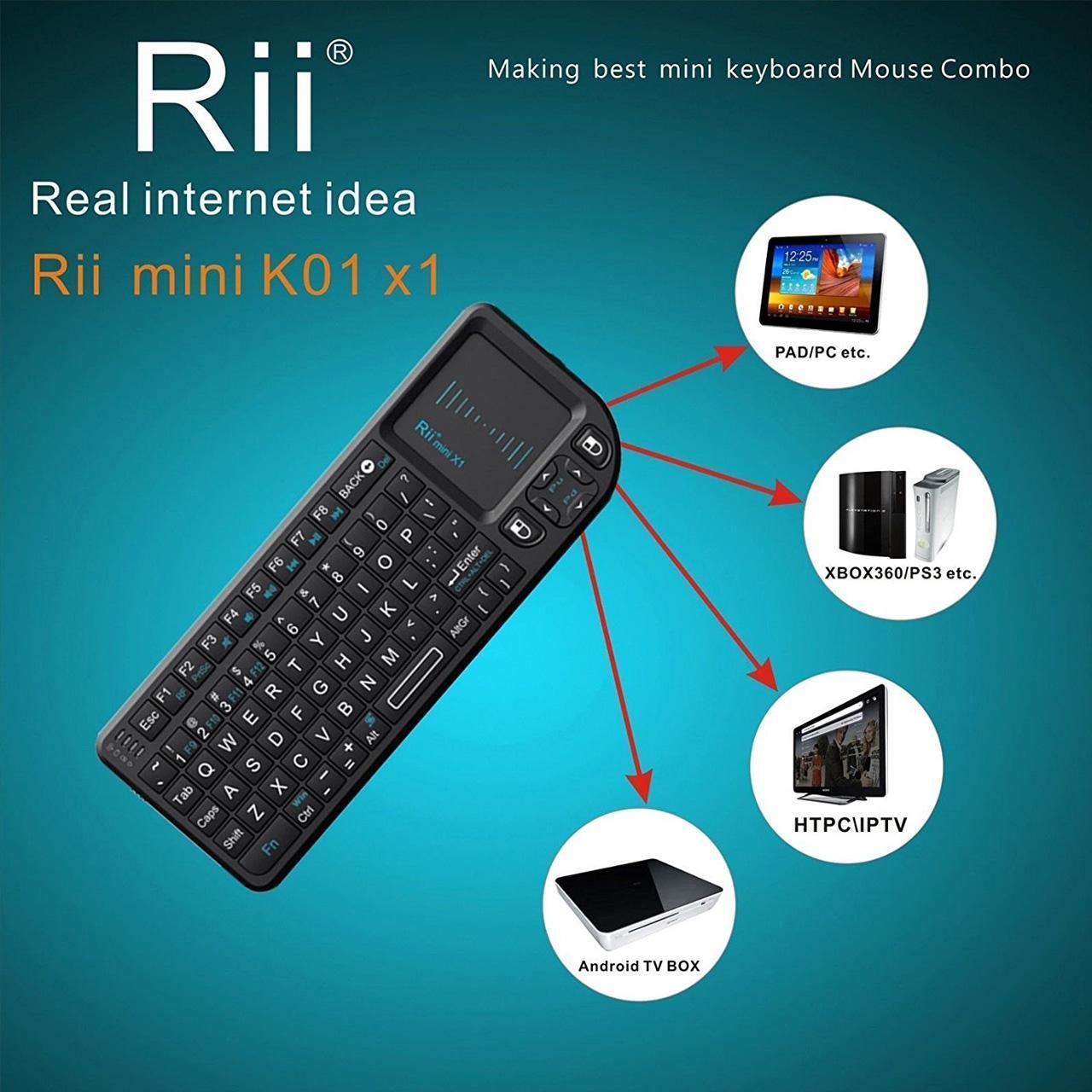 کیبورد و موس بی سیم کوچک RII X1 مدل RT-MWK01