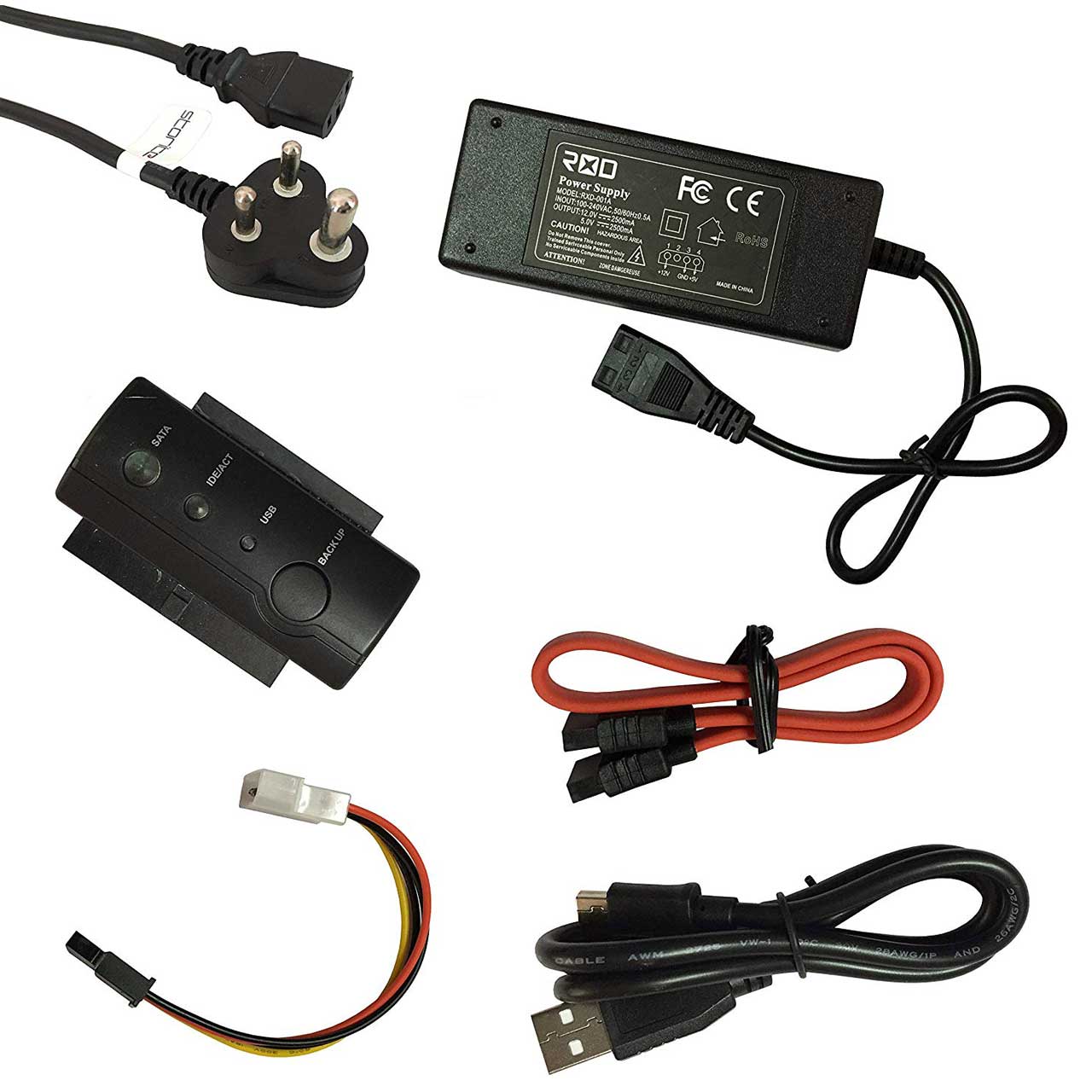 تبدیل USB به SATA و IDE به همراه آداپتور