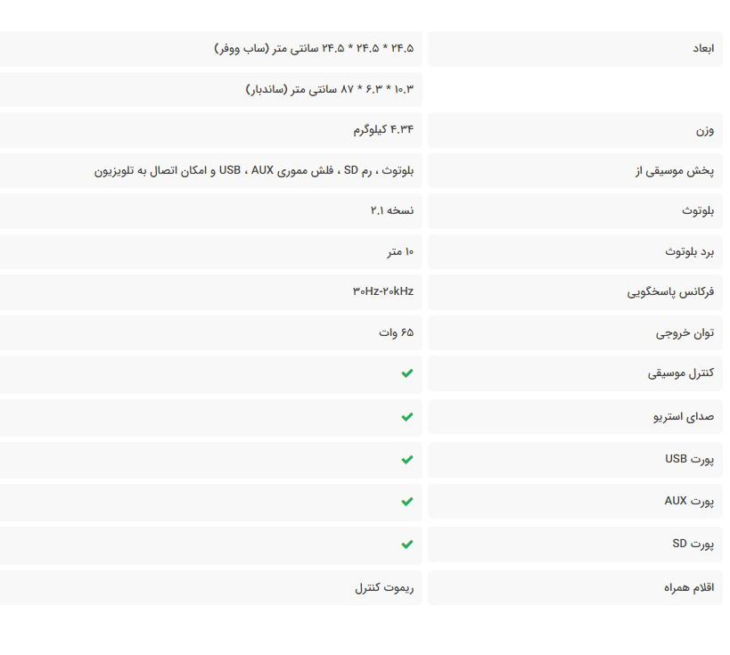 ساندبار TSCO 2025