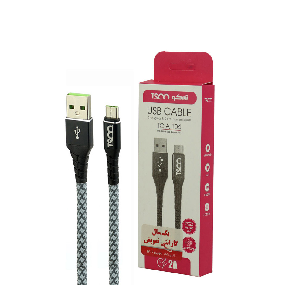  کابل MICRO USB تسکو مدل TCA104