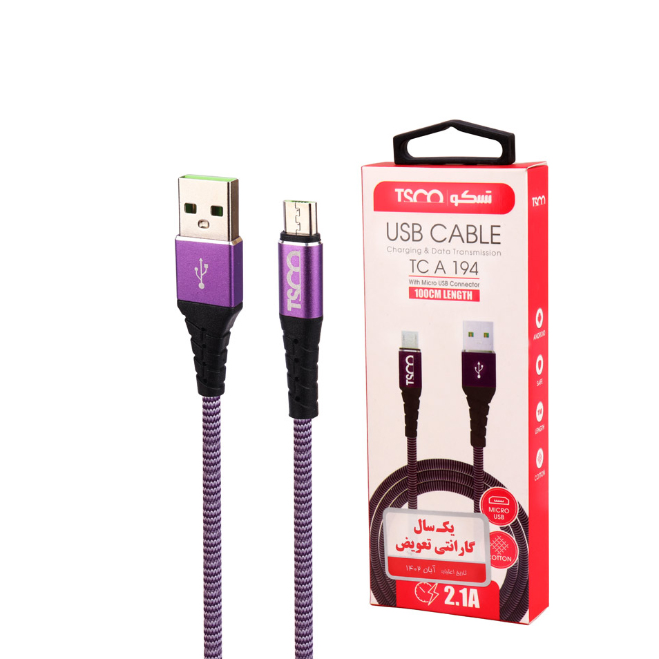 کابل MICRO USB تسکو مدل TCA194