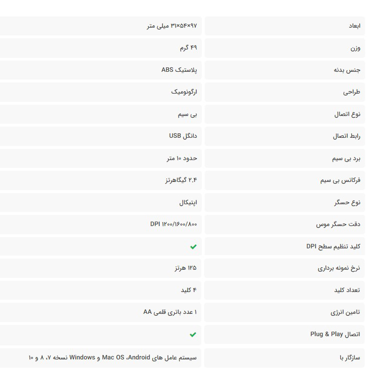 موس بی سیم تسکو TM 728W