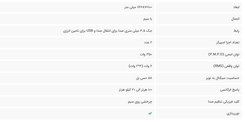 اسپیکر دو تکه TSCO TS 2059