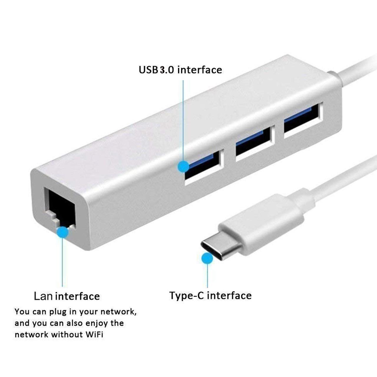 تبدیل USB 3.1 به LAN و هاب