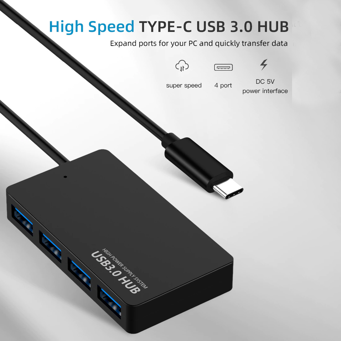 هاب 4 پورت USB TYPE-C