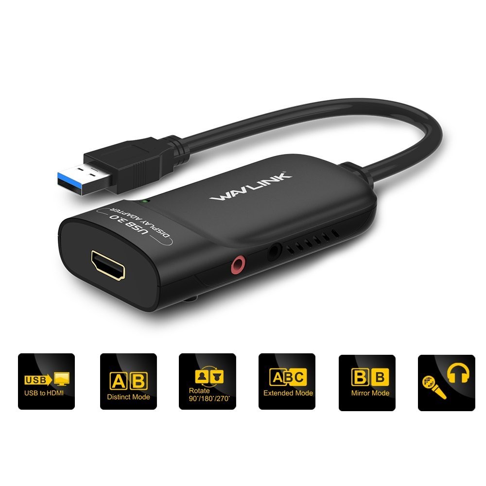 تبدیل USB 3.0 به HDMI گرافیک مجازی برند Wavelink