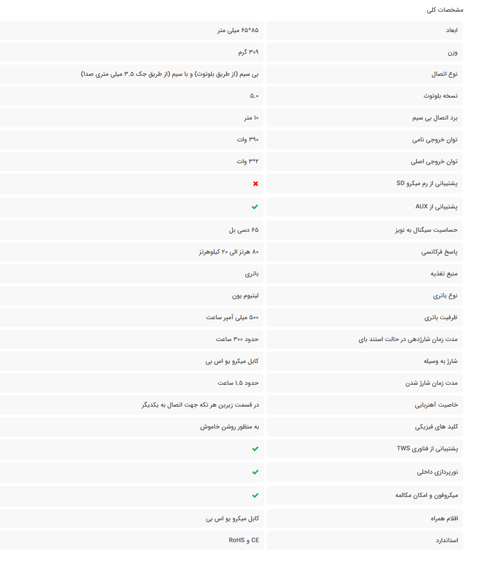 اسپیکر بلوتوثی مگنتی TSCO TS 2323 TWS