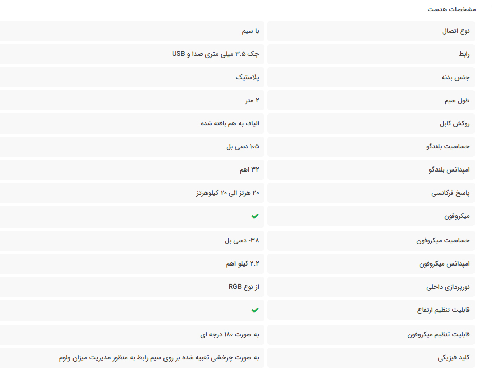 هدست گیمینگ سیم دار TSCO TH5151