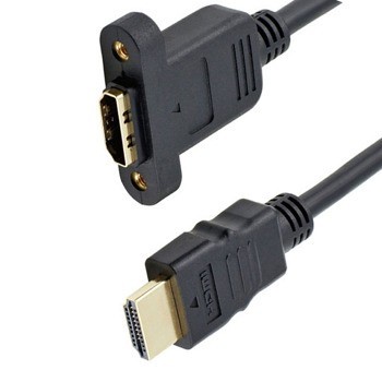 کابل HDMI نر و ماده پنل دار قابل پیچ کردن