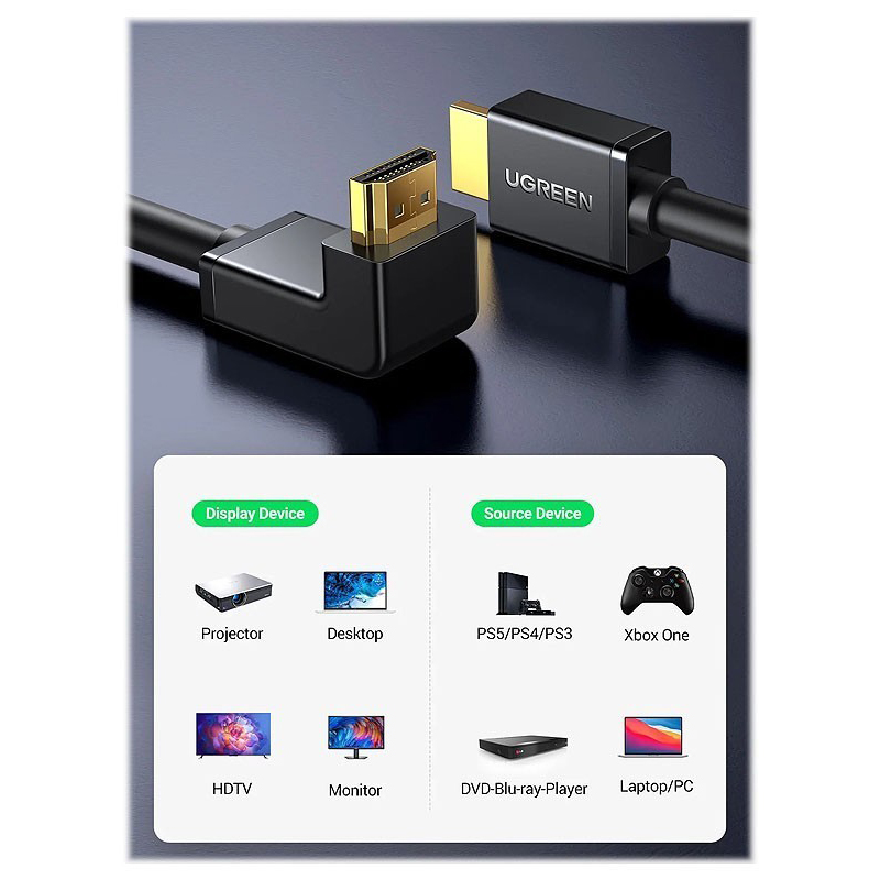 کابل 2.0 HDMI برند یوگرین 270 درجه مدل 10121