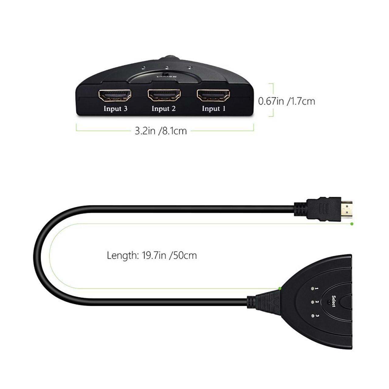 سوییچ 3 پورت HDMI با قابلیت انتقال تصاویر 3D